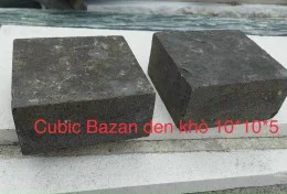 Đá  cubic bazan đen khò 10x10x5